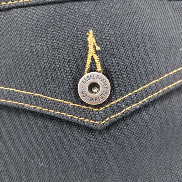 Rebel Reaper Clothing Co Denim Vest Cut off Sleeves Cotton L - Picture 5 of 16